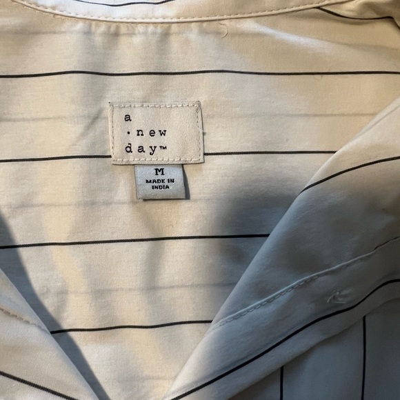 A New Day Cream and Black Striped Shirt - Picture 2 of 5